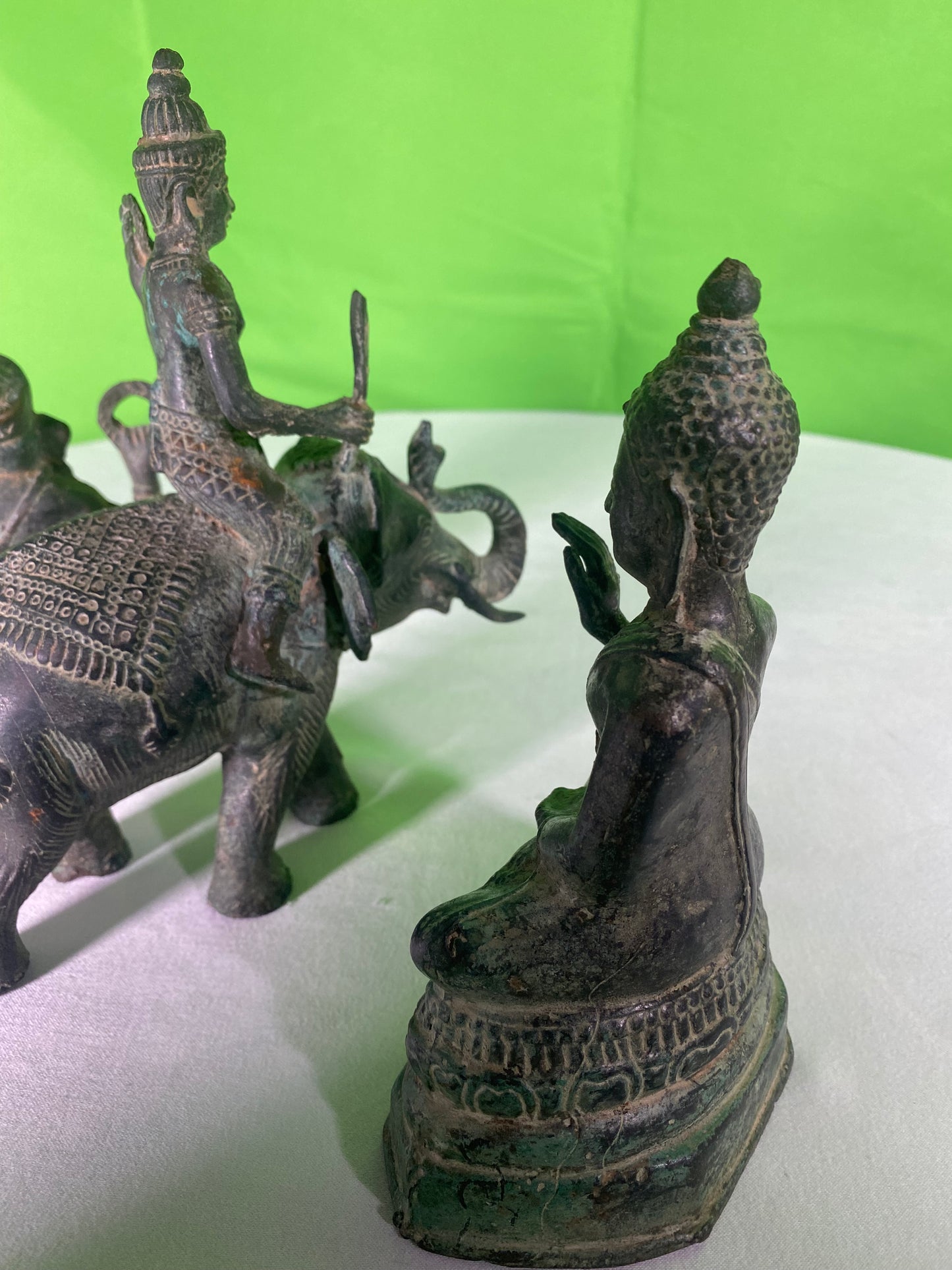 Grouping of Vintage Cast Metal Asian Figures