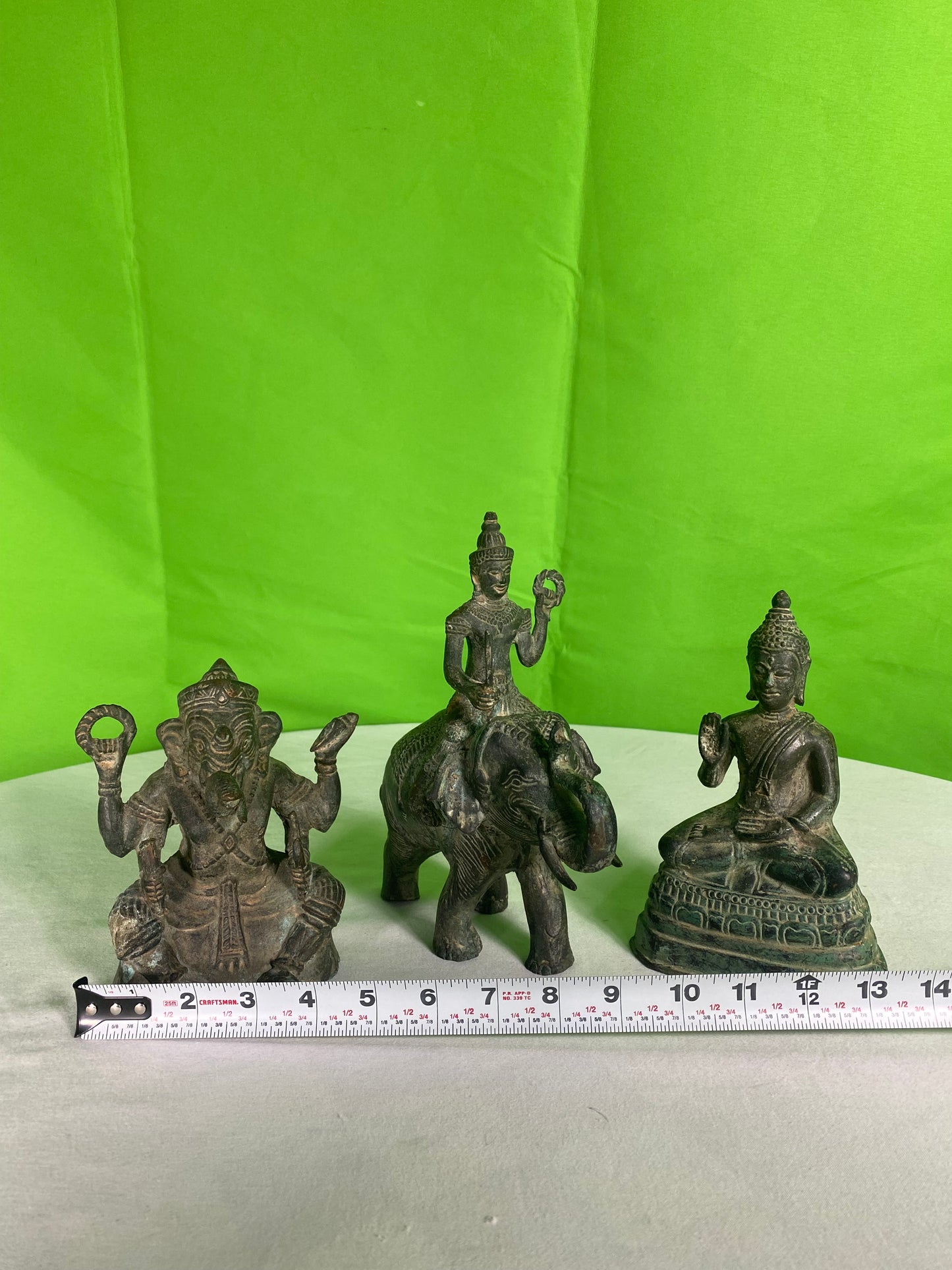 Grouping of Vintage Cast Metal Asian Figures