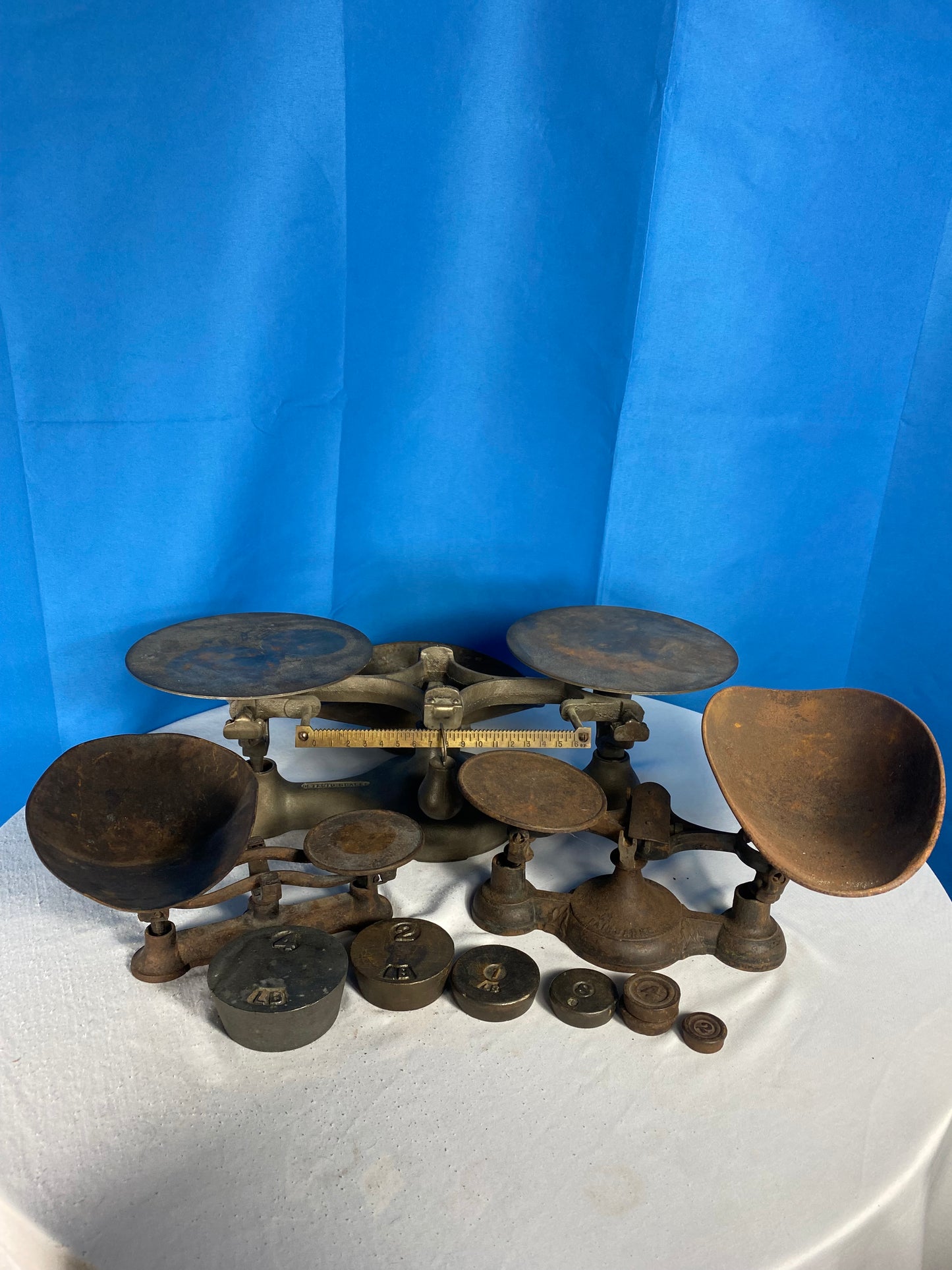 Group of Antique Balance Scales Weights