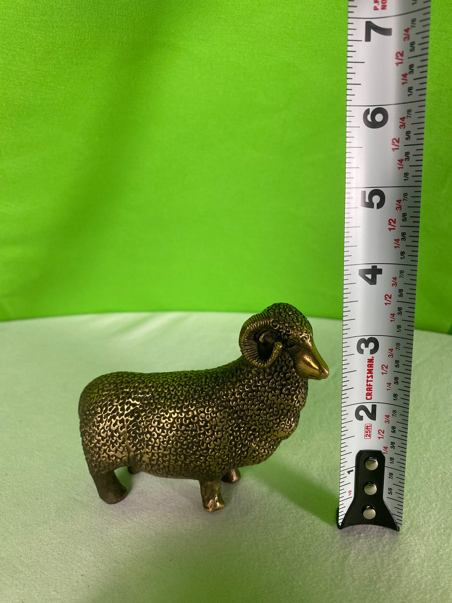 Vintage Brass Sheep Statue