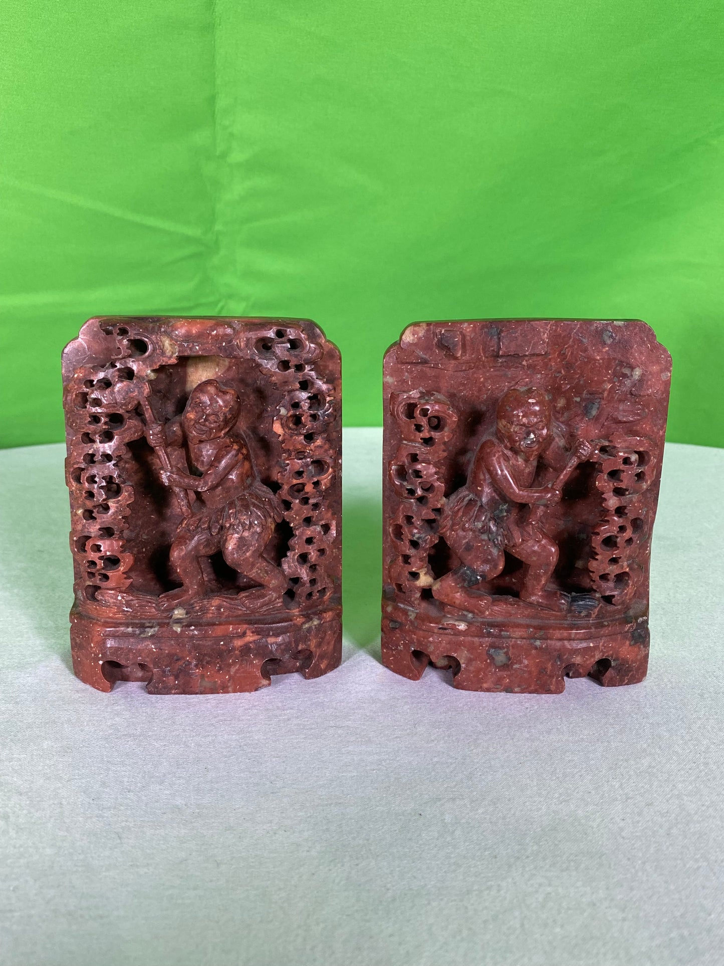 Pair of Asian Carved Bookends