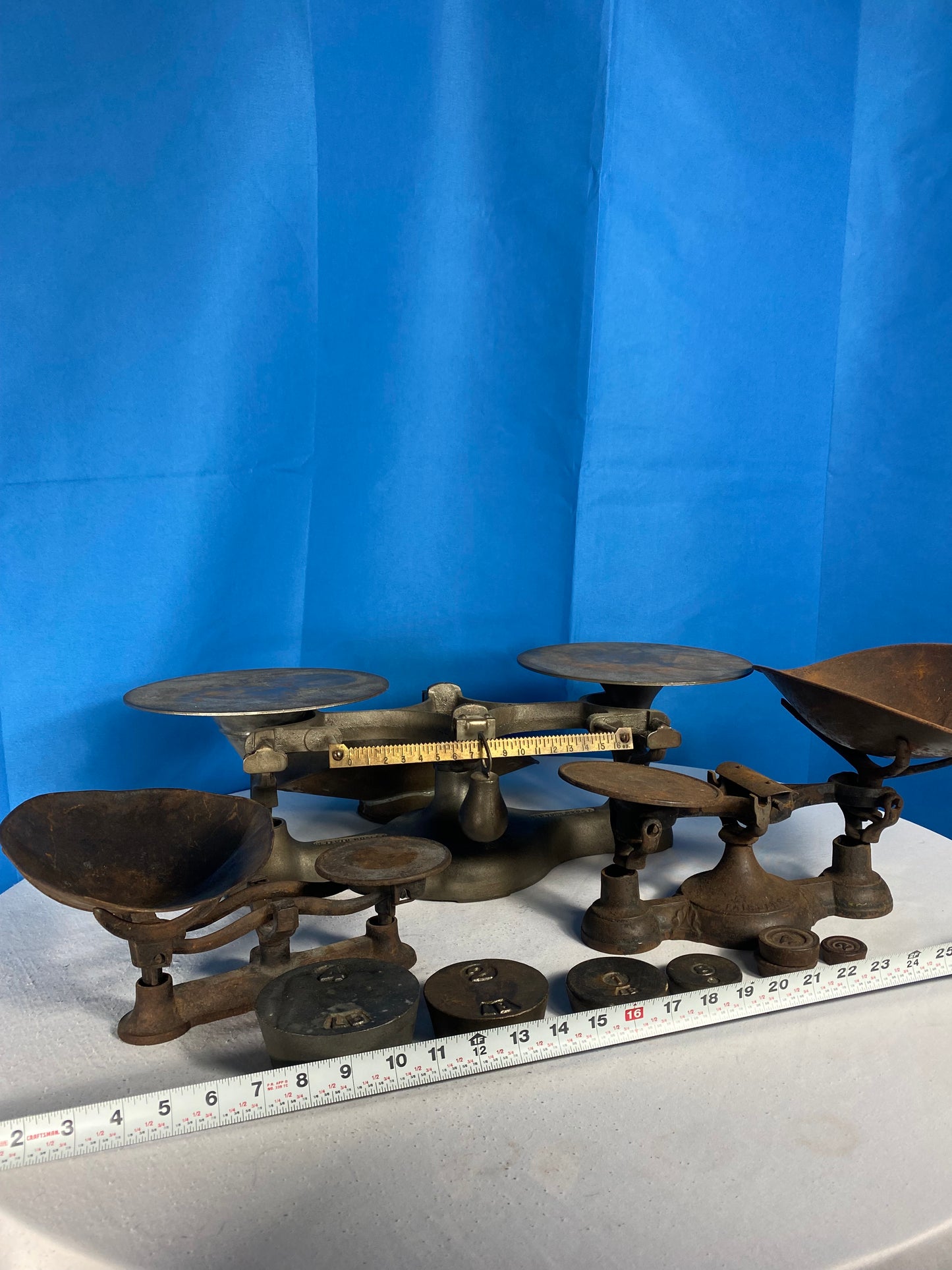 Group of Antique Balance Scales Weights