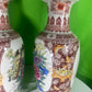 Two Very Large Asian Style Porcelain Vases With Peacocks