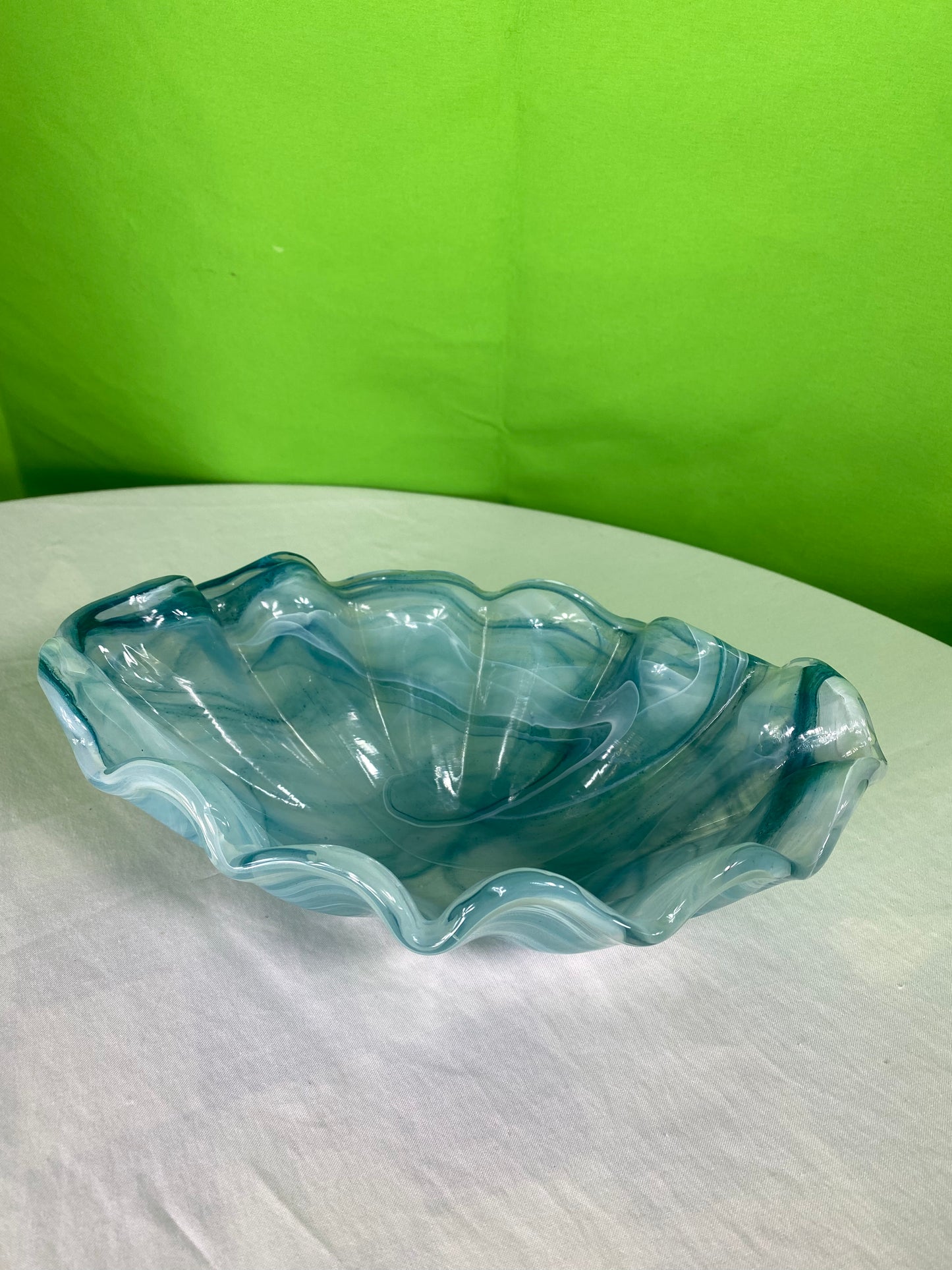 Wave Edge Glass Bowl - Colors of The Sea