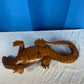 Large Vintage Carved Wood Komodo Dragon Lizard