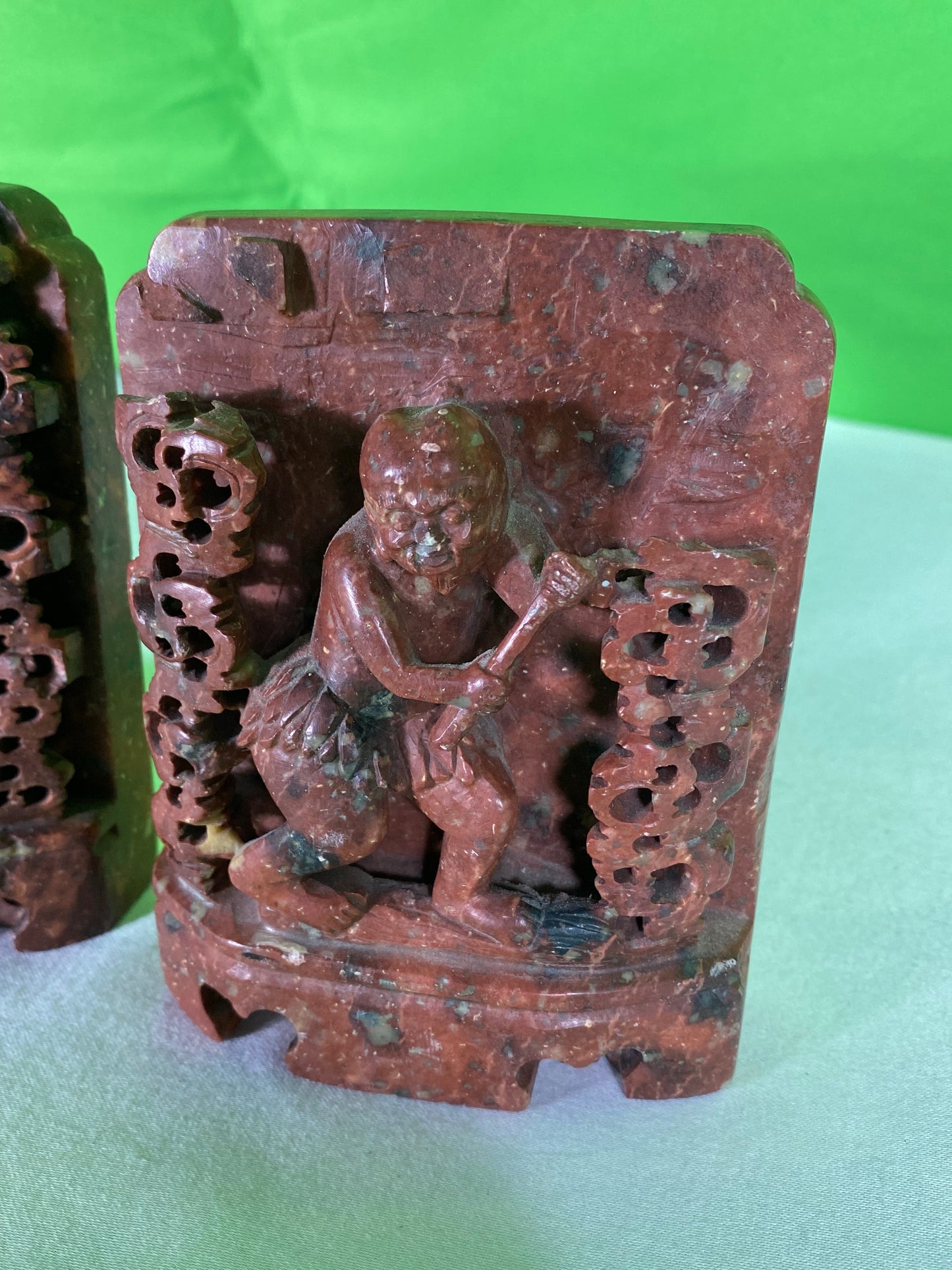 Pair of Asian Carved Bookends