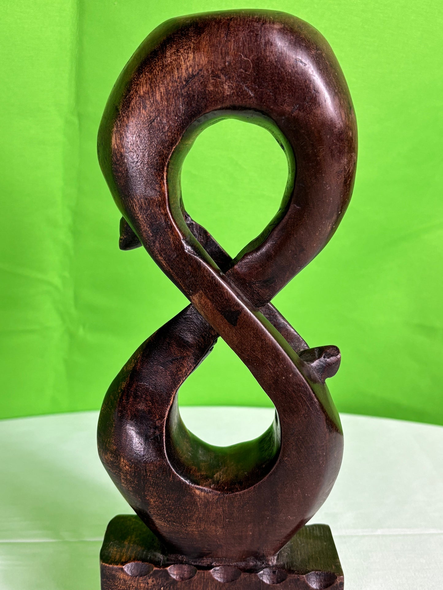 Hana African Dark Wood Infinity Sculpture