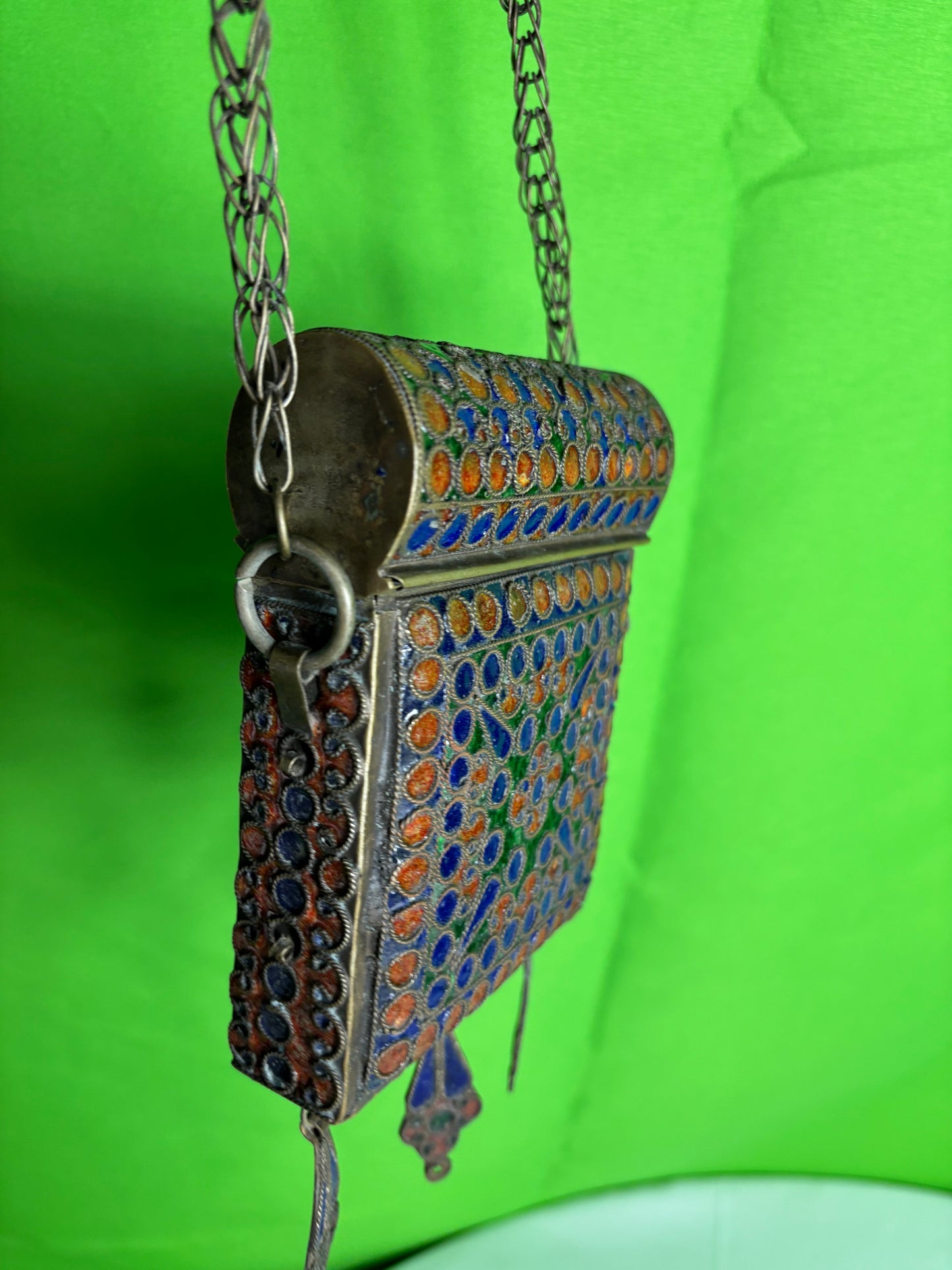 Moroccan Berber Enamel Quran Case Prayer Box