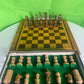 Incredible Vintage Chess Set - All Hand Carved Chess Set With Inlaid Chess Board