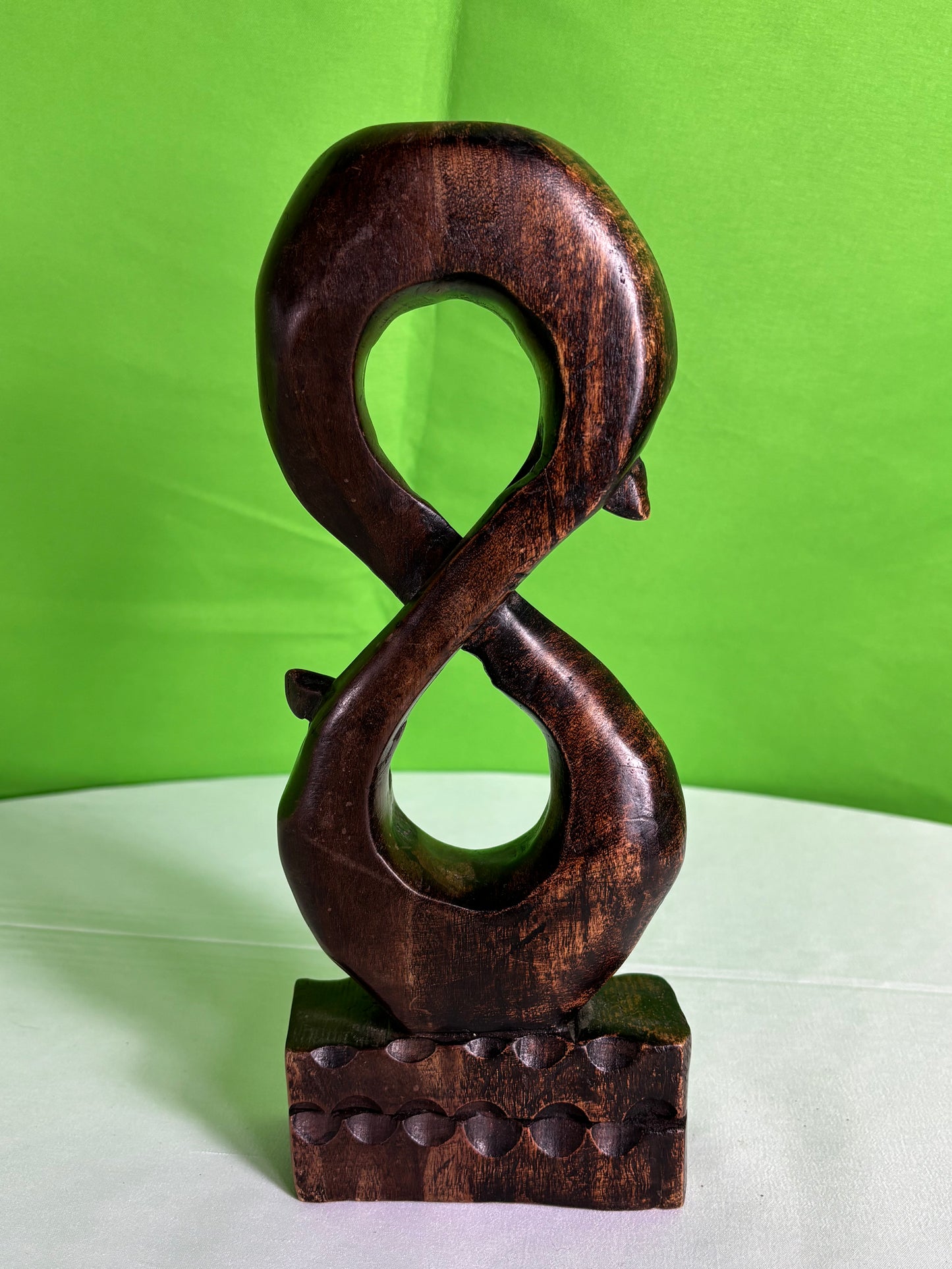 Hana African Dark Wood Infinity Sculpture