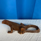 Large Vintage Carved Wood Komodo Dragon Lizard