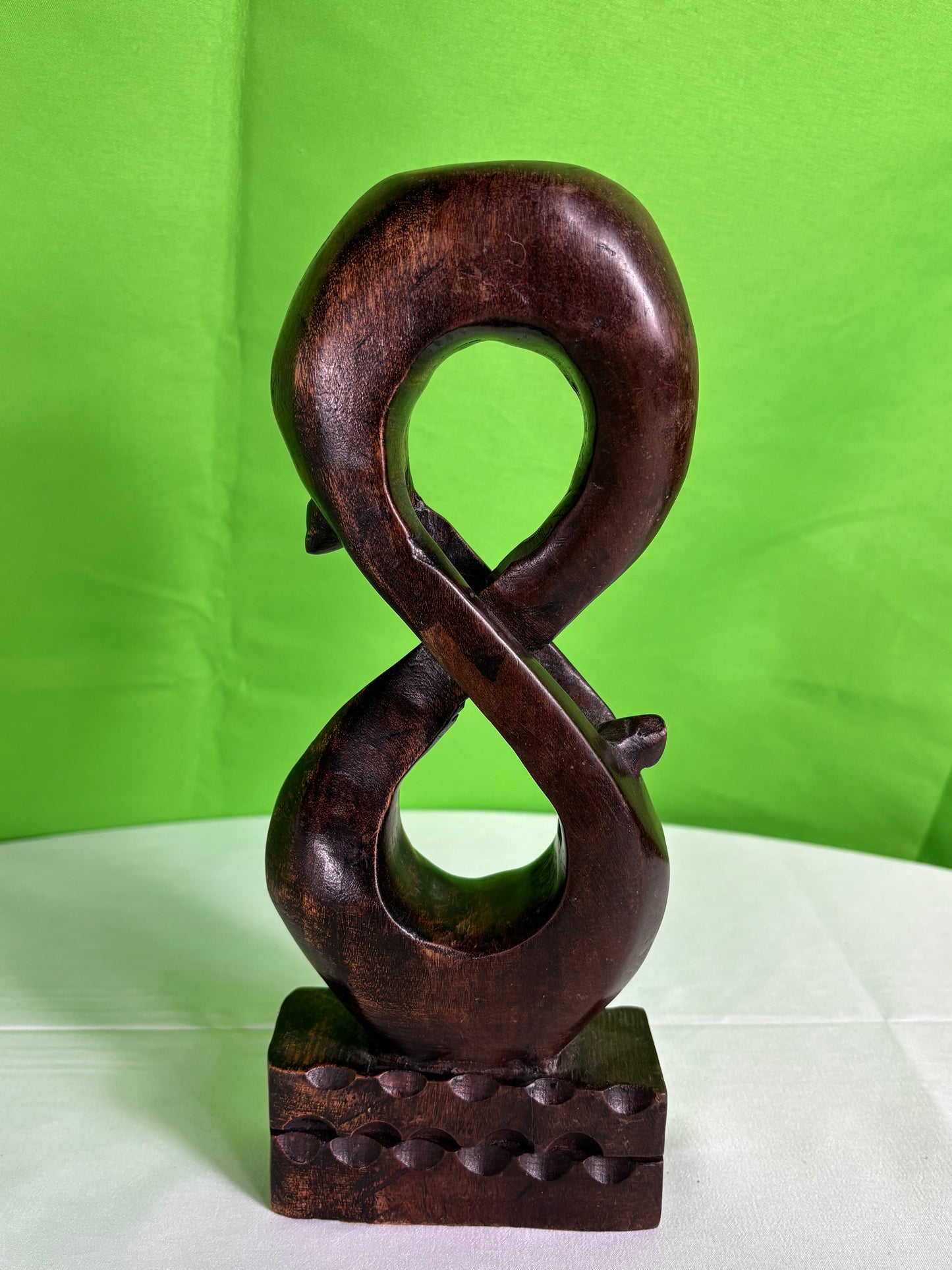 Hana African Dark Wood Infinity Sculpture