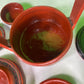 Vintage Red Finish Tibetan Wedding Basket with Detailed Lacquer