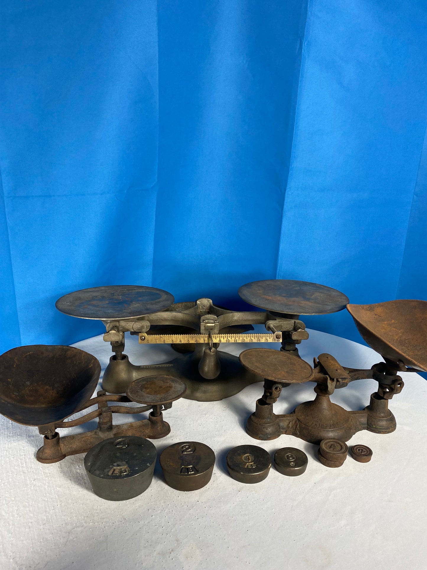 Group of Antique Balance Scales Weights