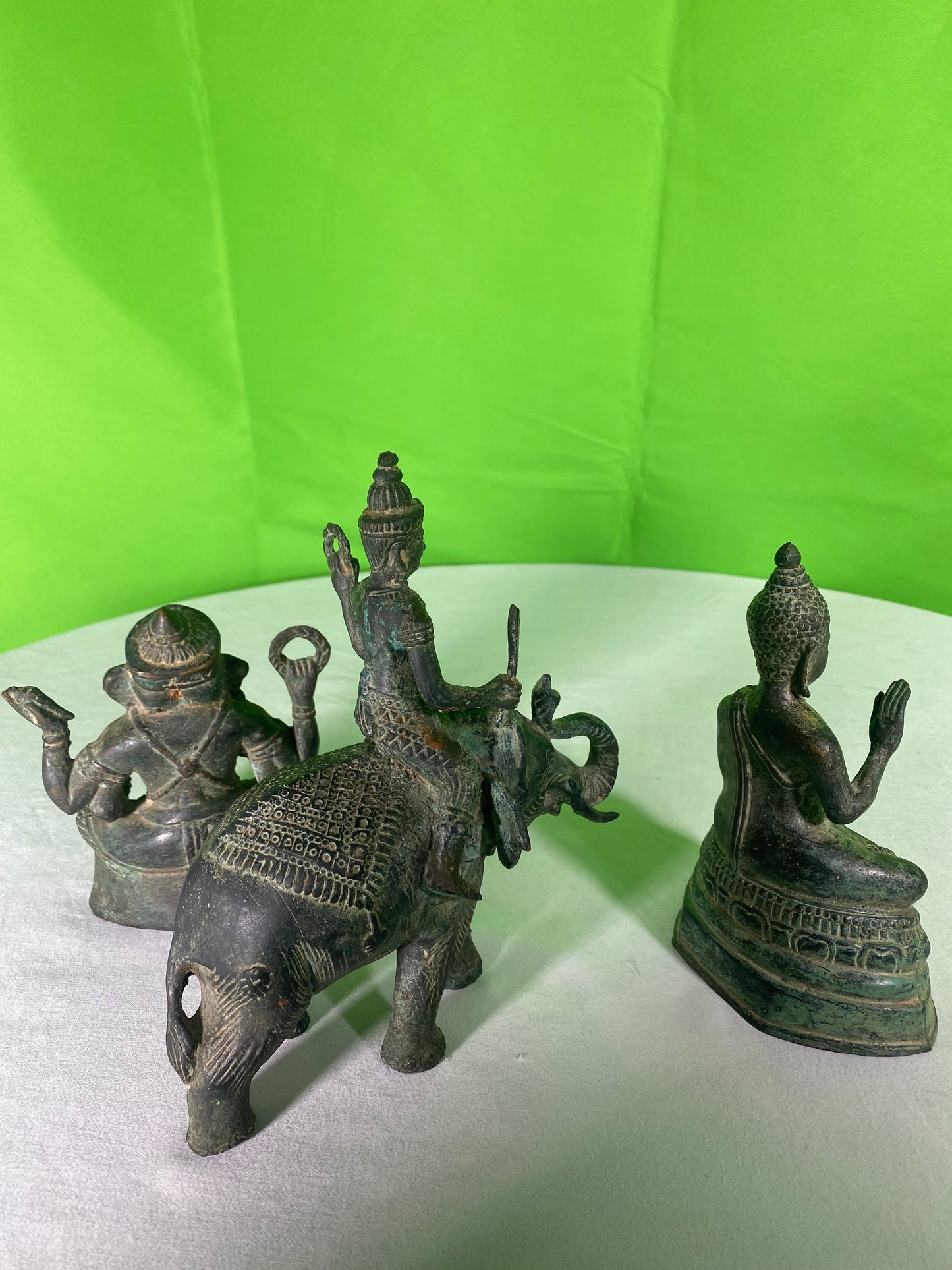 Grouping of Vintage Cast Metal Asian Figures