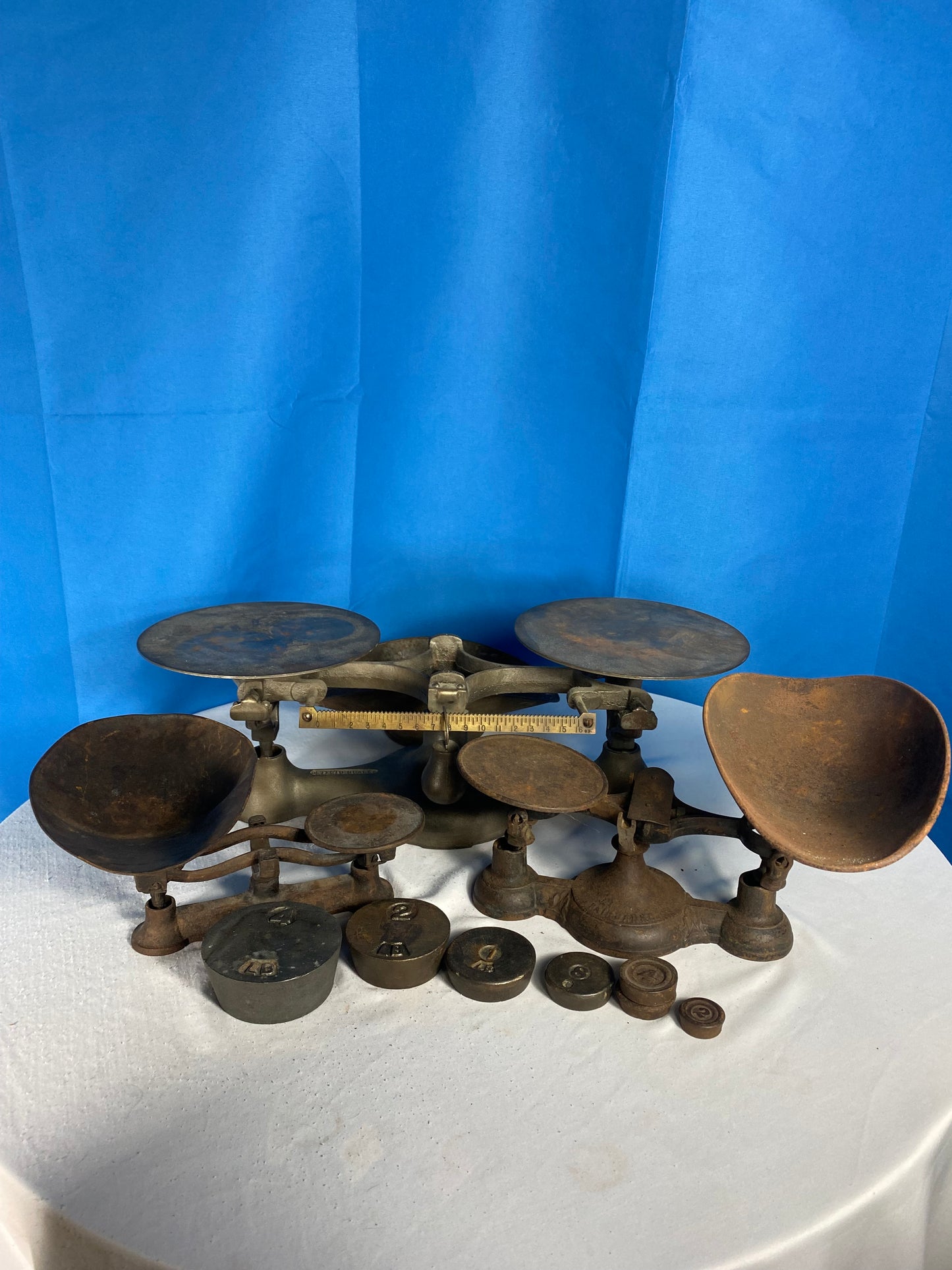 Group of Antique Balance Scales Weights