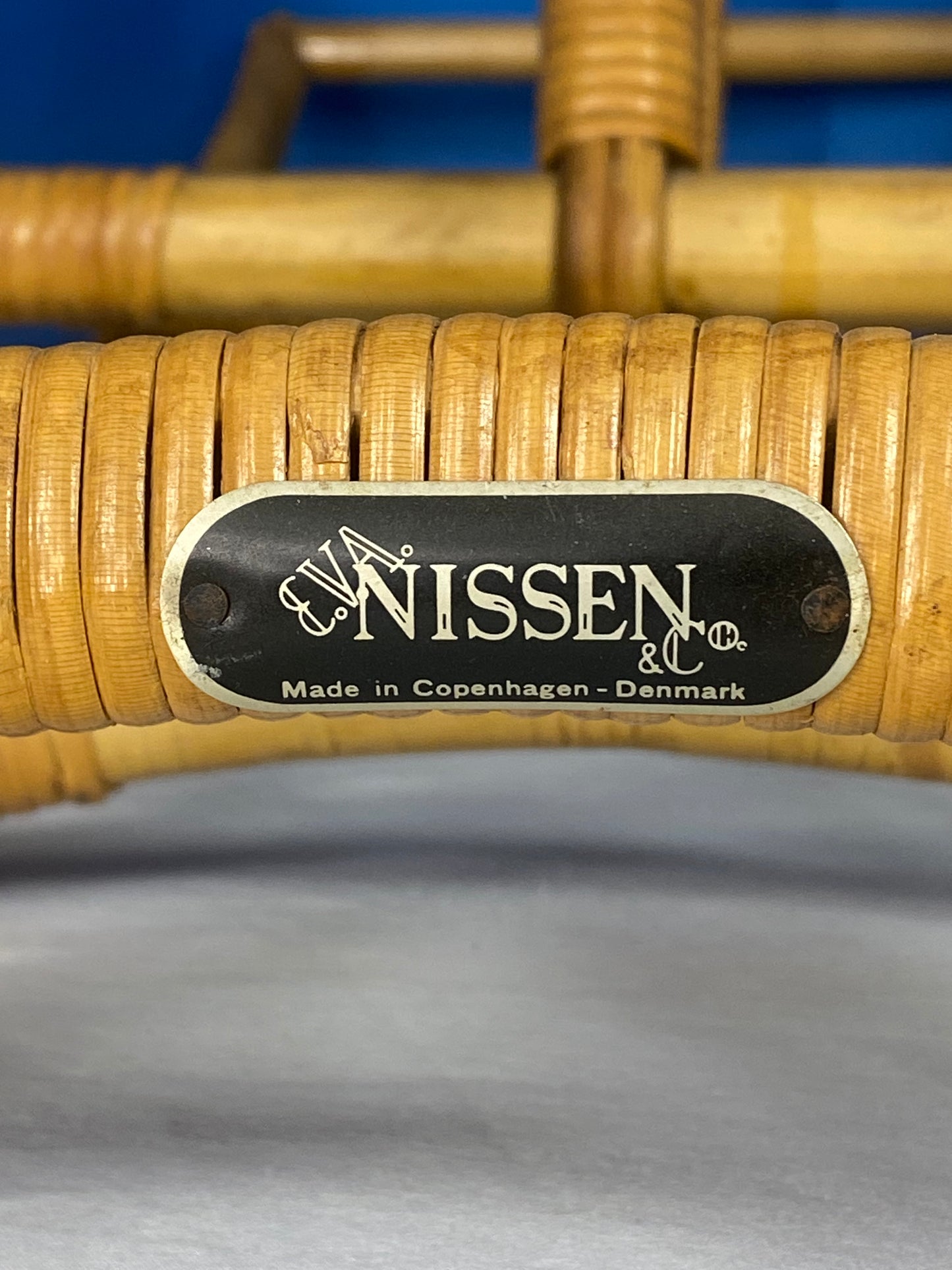 Rattan Rocking Horse By E.V.A. Nissen & Co. Denmark