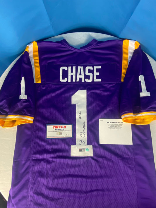 Ja'Marr Chase Signed LSU Tigers Jersey (JSA COA) 2020 National Champs Receiver