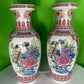 Two Very Large Asian Style Porcelain Vases With Peacocks