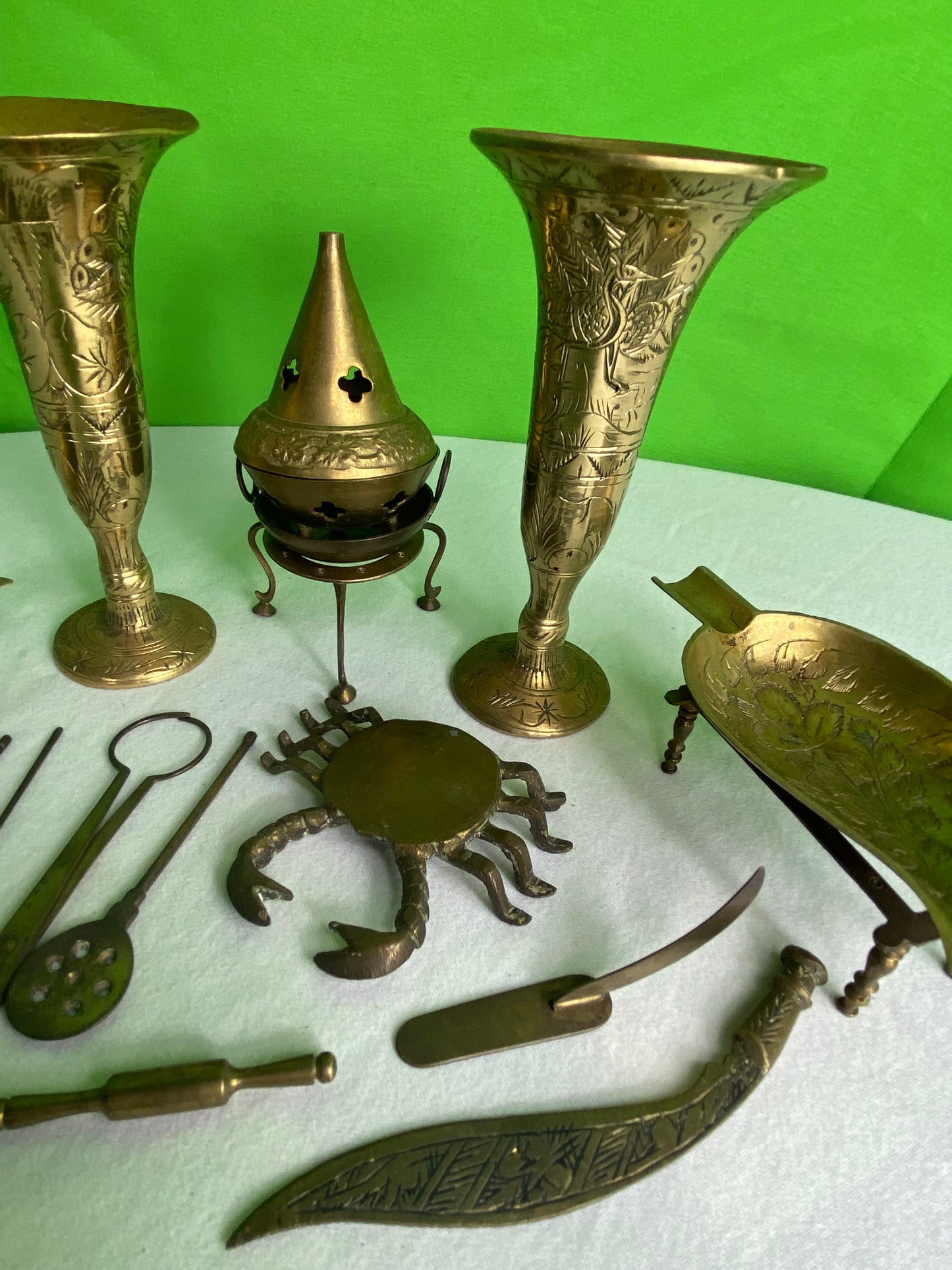 Group of Vintage Brass Figures