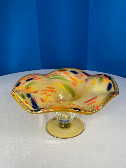 Murano Art Glass Compote Bowl