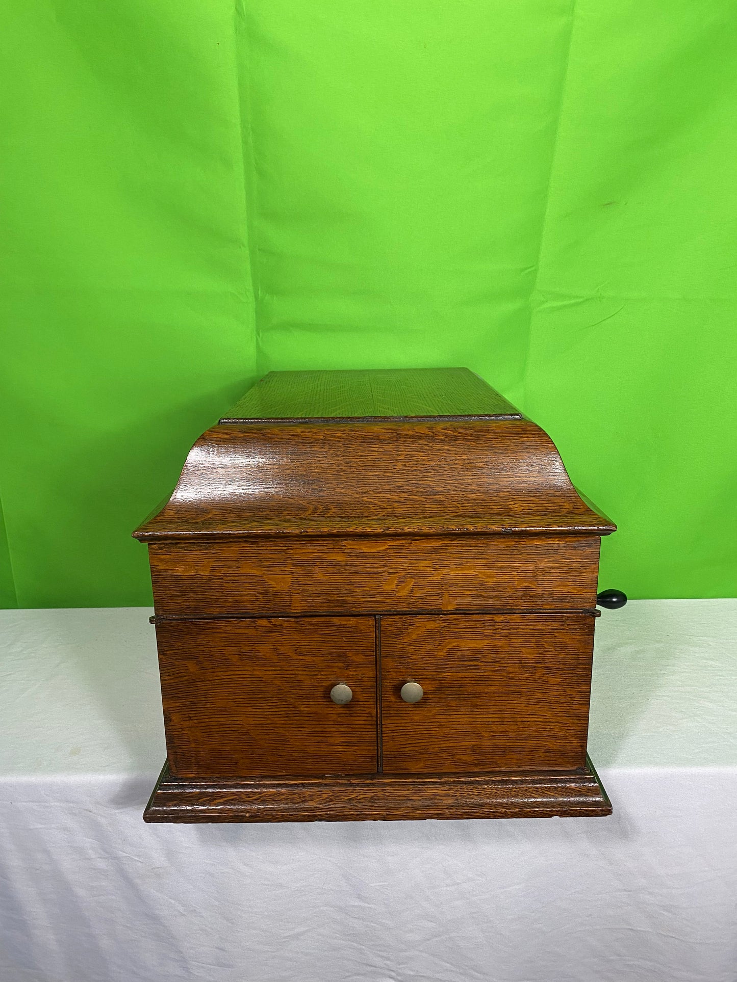 Antique Victor Victrola Oak Table Top Phonograph Circa 1910