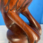 Large Hand Carved Wood Eagle Sculpture