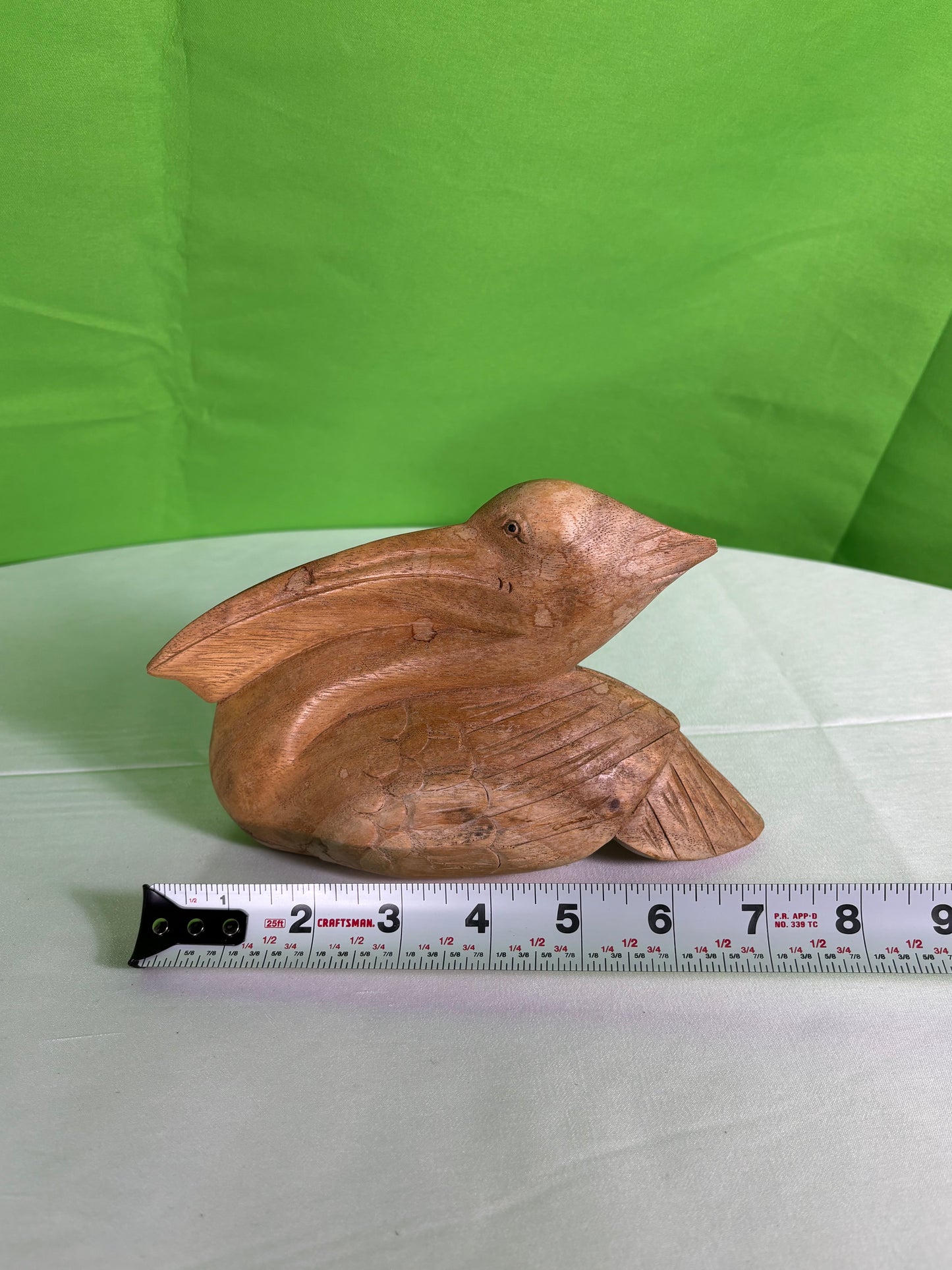 Carved Wooden Pelican Statue