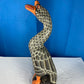 Large Vintage Indonesian Carved Painted Wood Duck Bird Sculpture