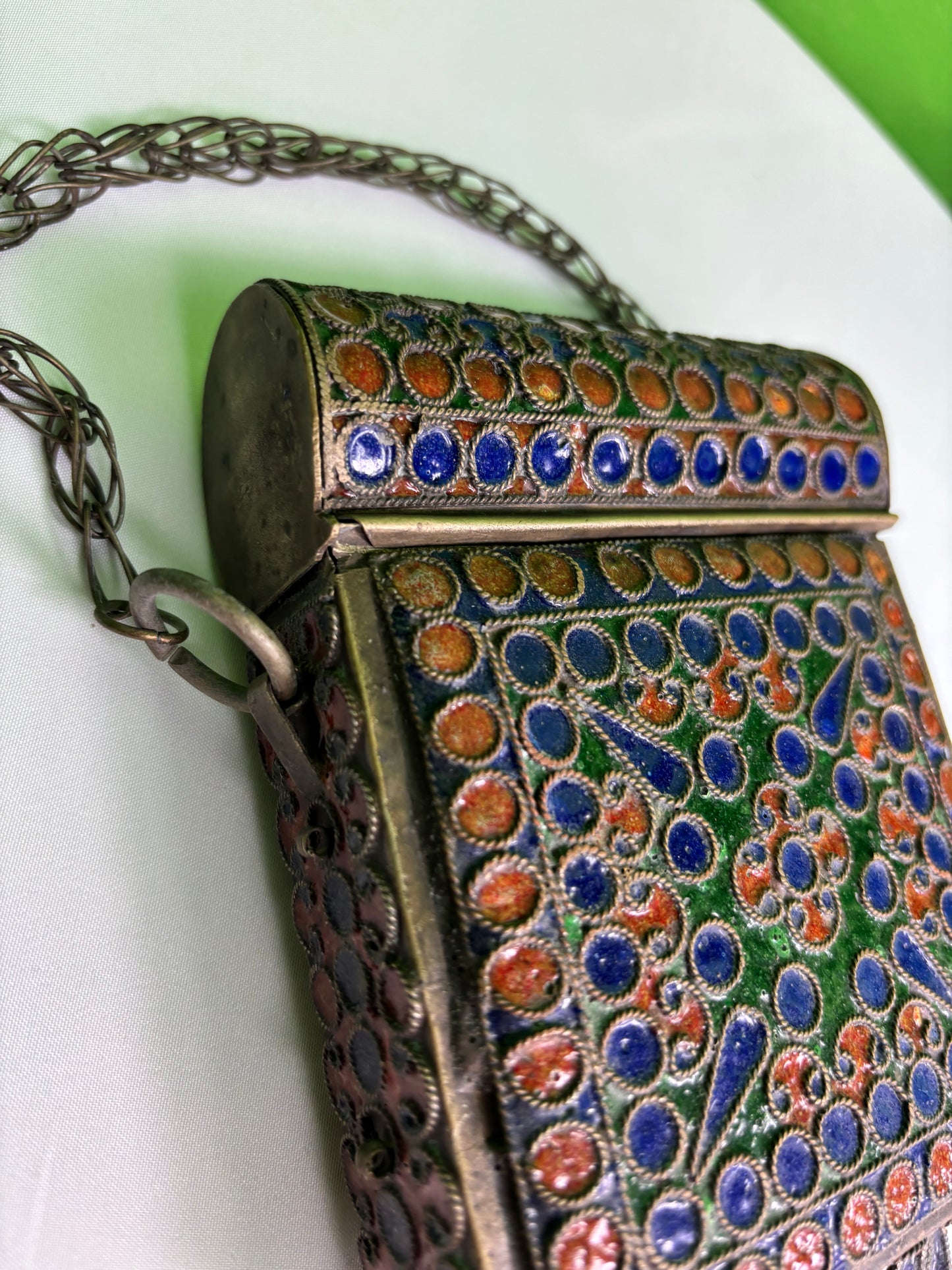 Moroccan Berber Enamel Quran Case Prayer Box