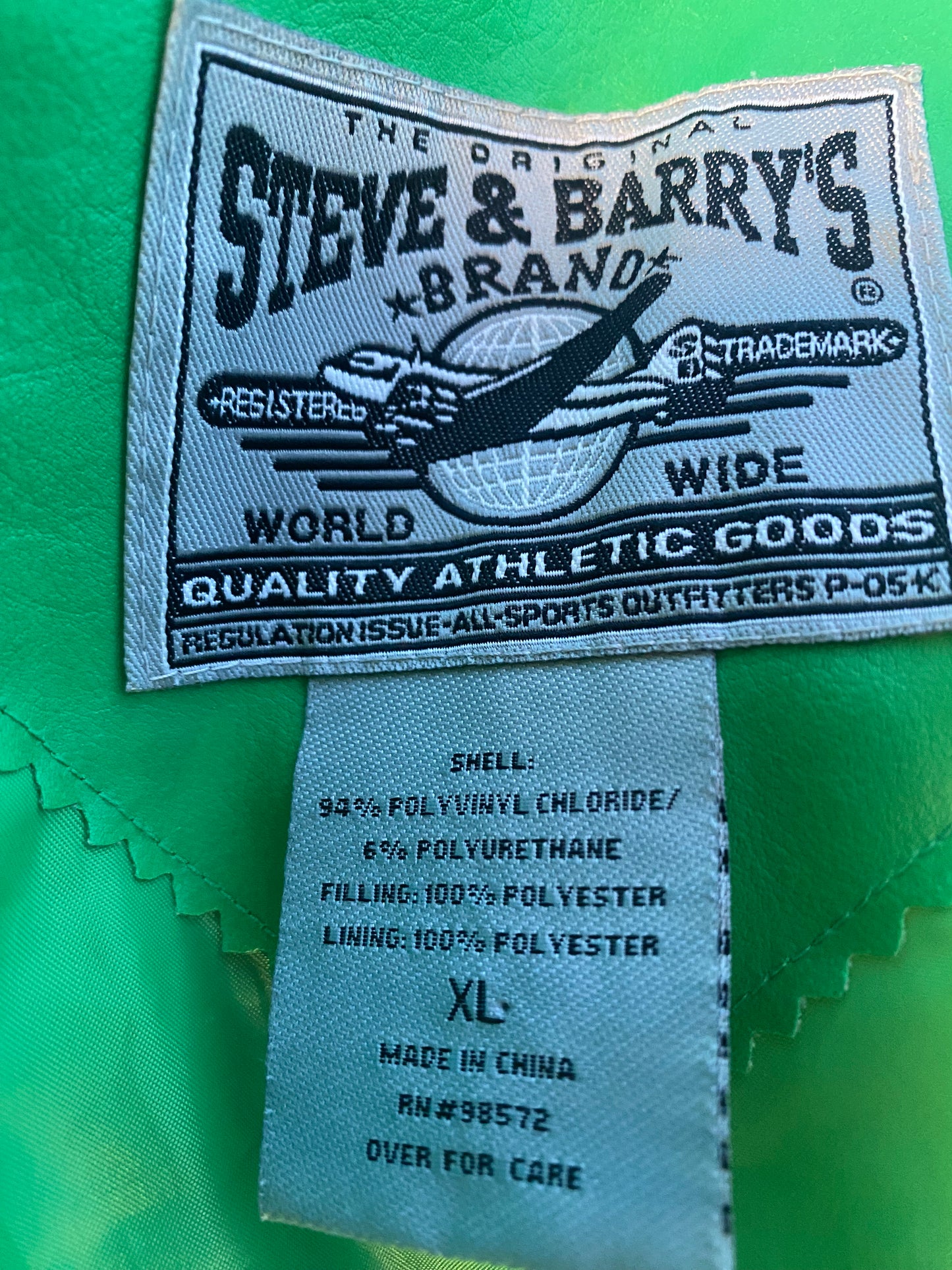 Steve and Barrys Africa Varsity Jacket Size XL Green Yellow Rare Vintage Clean