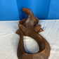 Large Vintage Carved Wood Komodo Dragon Lizard