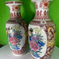 Two Very Large Asian Style Porcelain Vases With Peacocks