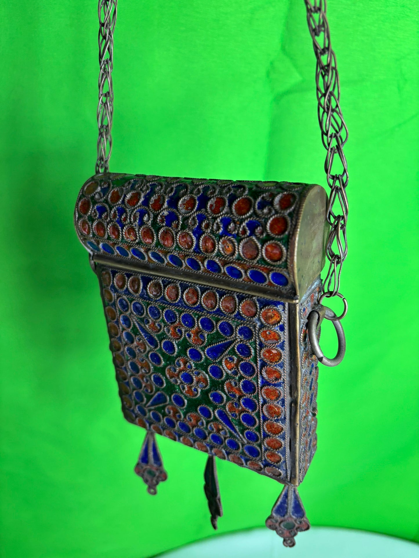 Moroccan Berber Enamel Quran Case Prayer Box