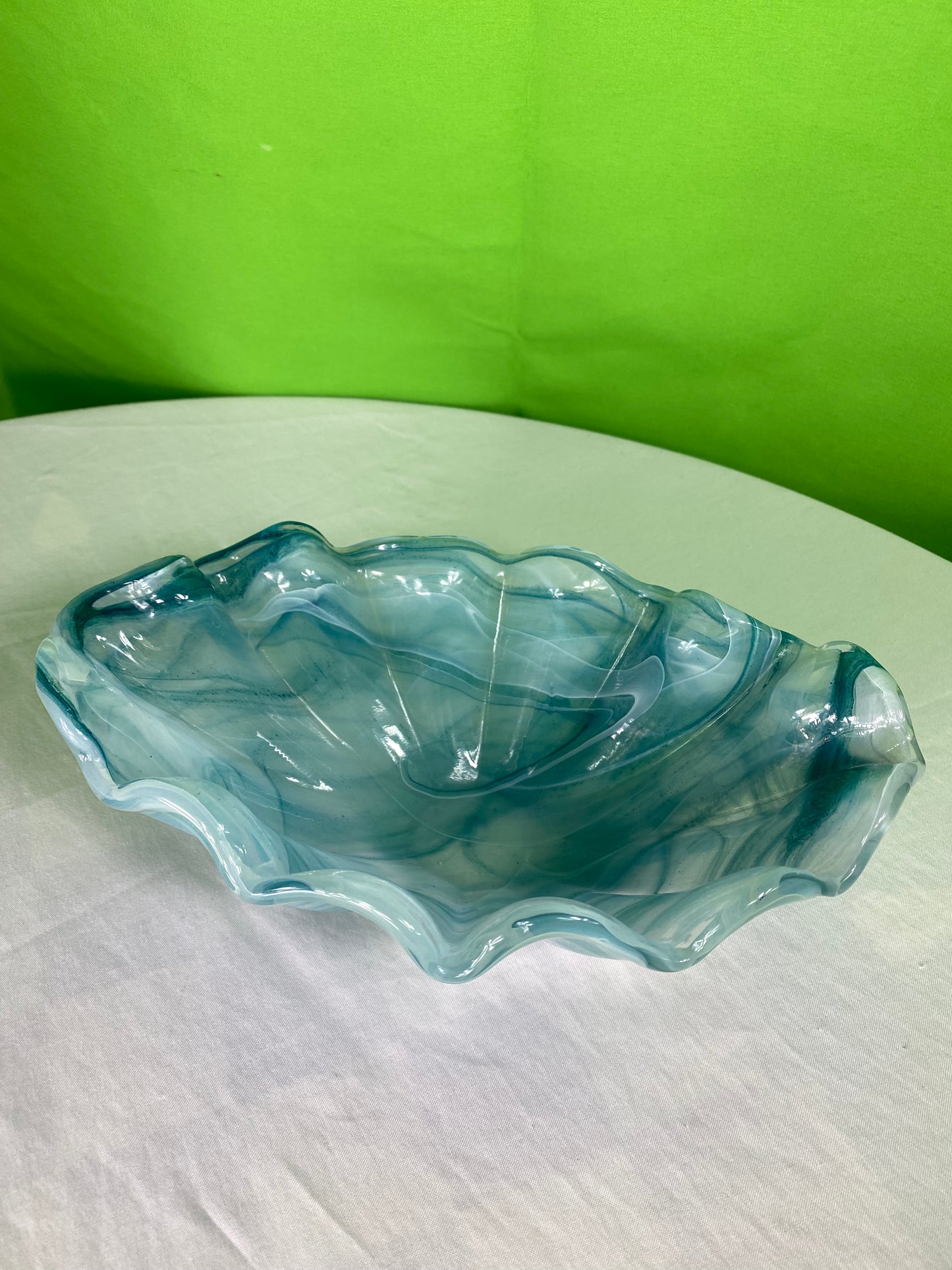 Wave Edge Glass Bowl - Colors of The Sea