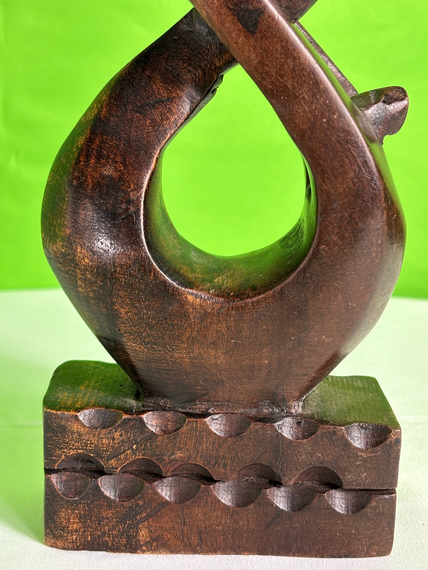 Hana African Dark Wood Infinity Sculpture