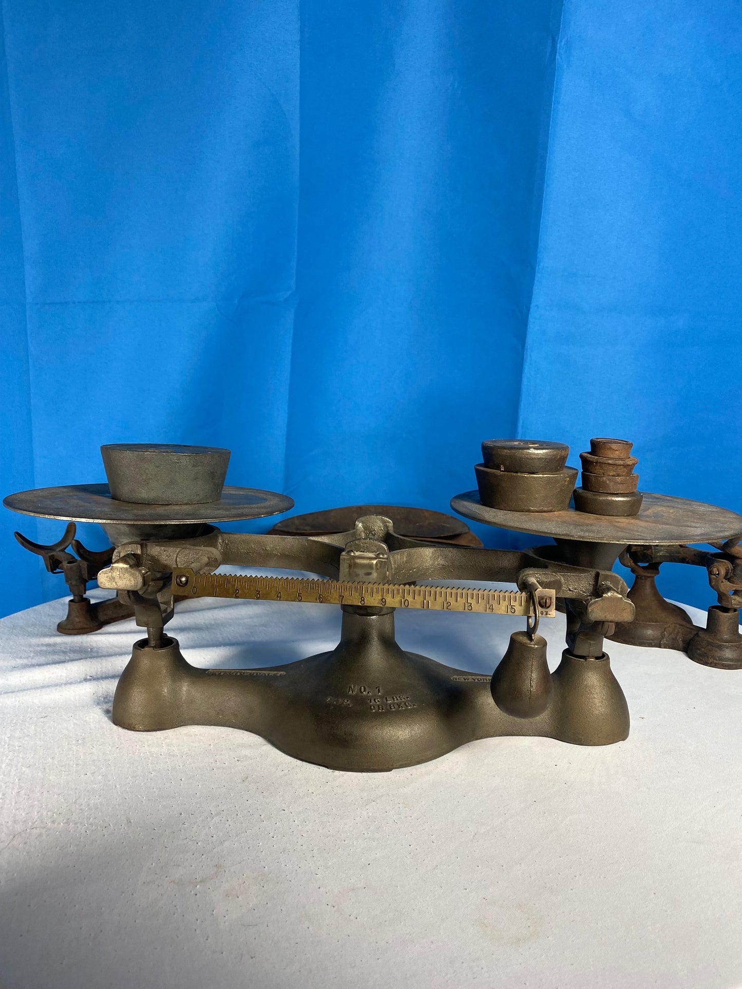 Group of Antique Balance Scales Weights