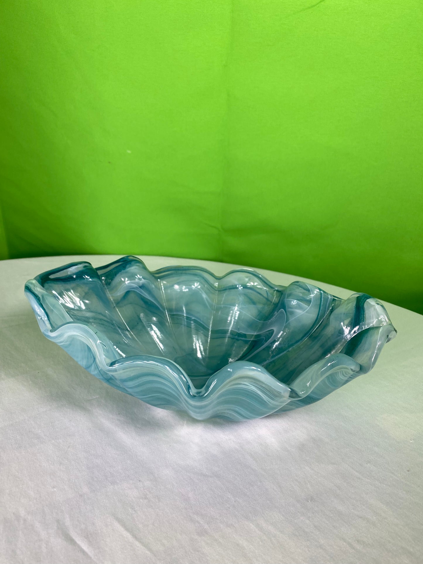 Wave Edge Glass Bowl - Colors of The Sea