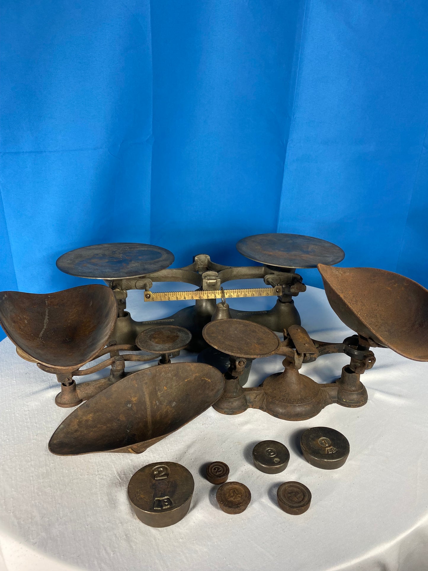 Group of Antique Balance Scales Weights