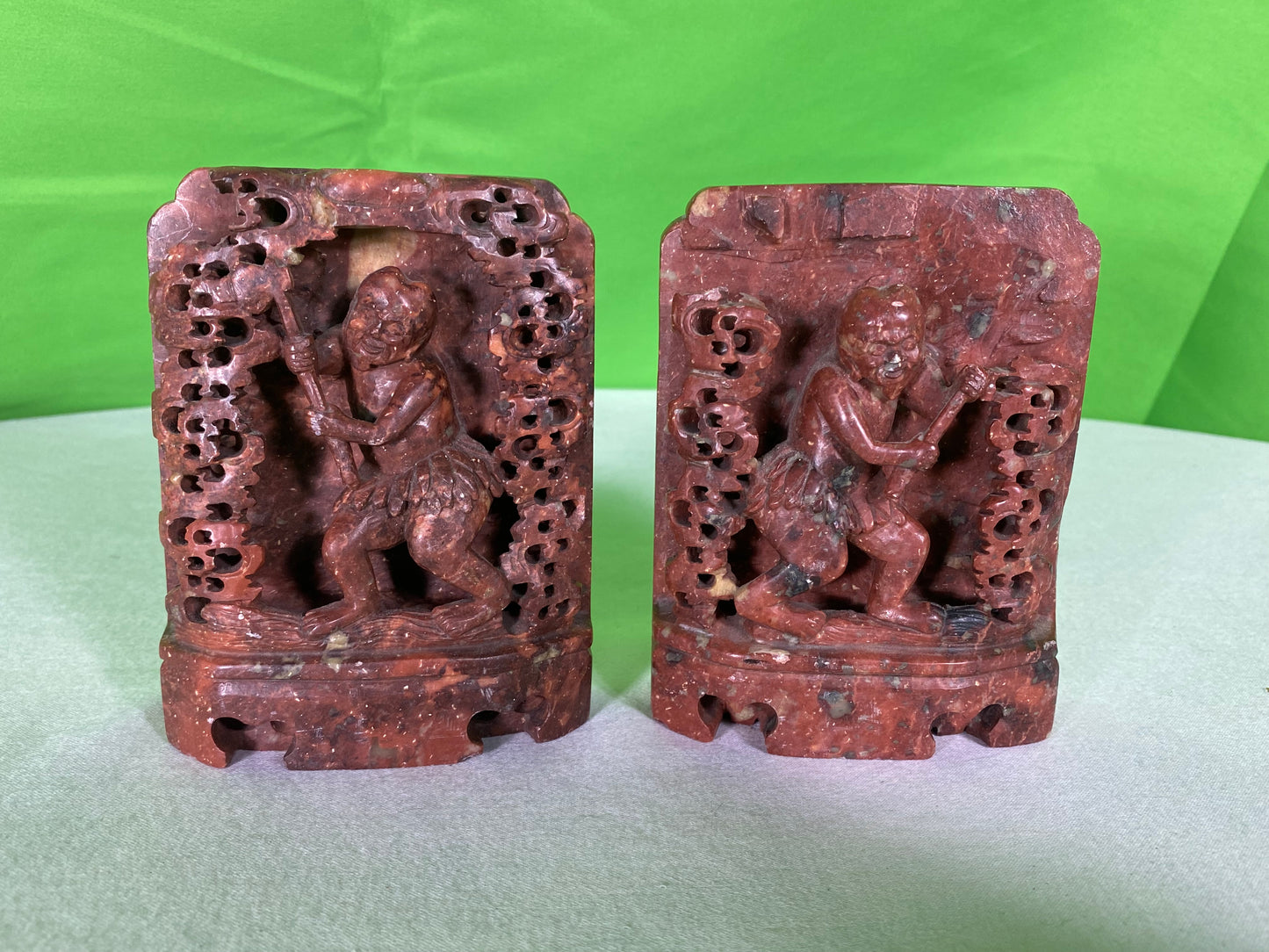 Pair of Asian Carved Bookends