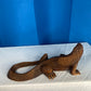 Large Vintage Carved Wood Komodo Dragon Lizard