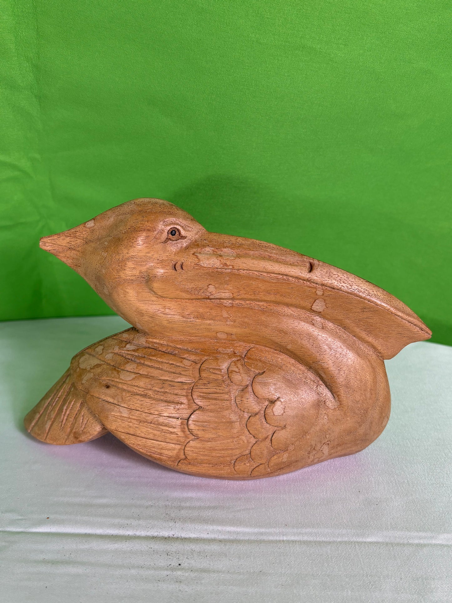 Carved Wooden Pelican Statue