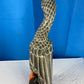 Large Vintage Indonesian Carved Painted Wood Duck Bird Sculpture