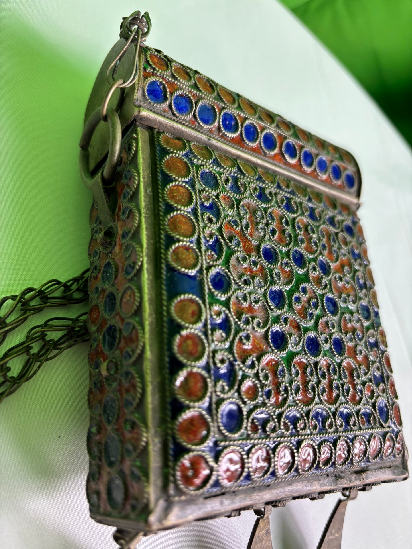 Moroccan Berber Enamel Quran Case Prayer Box