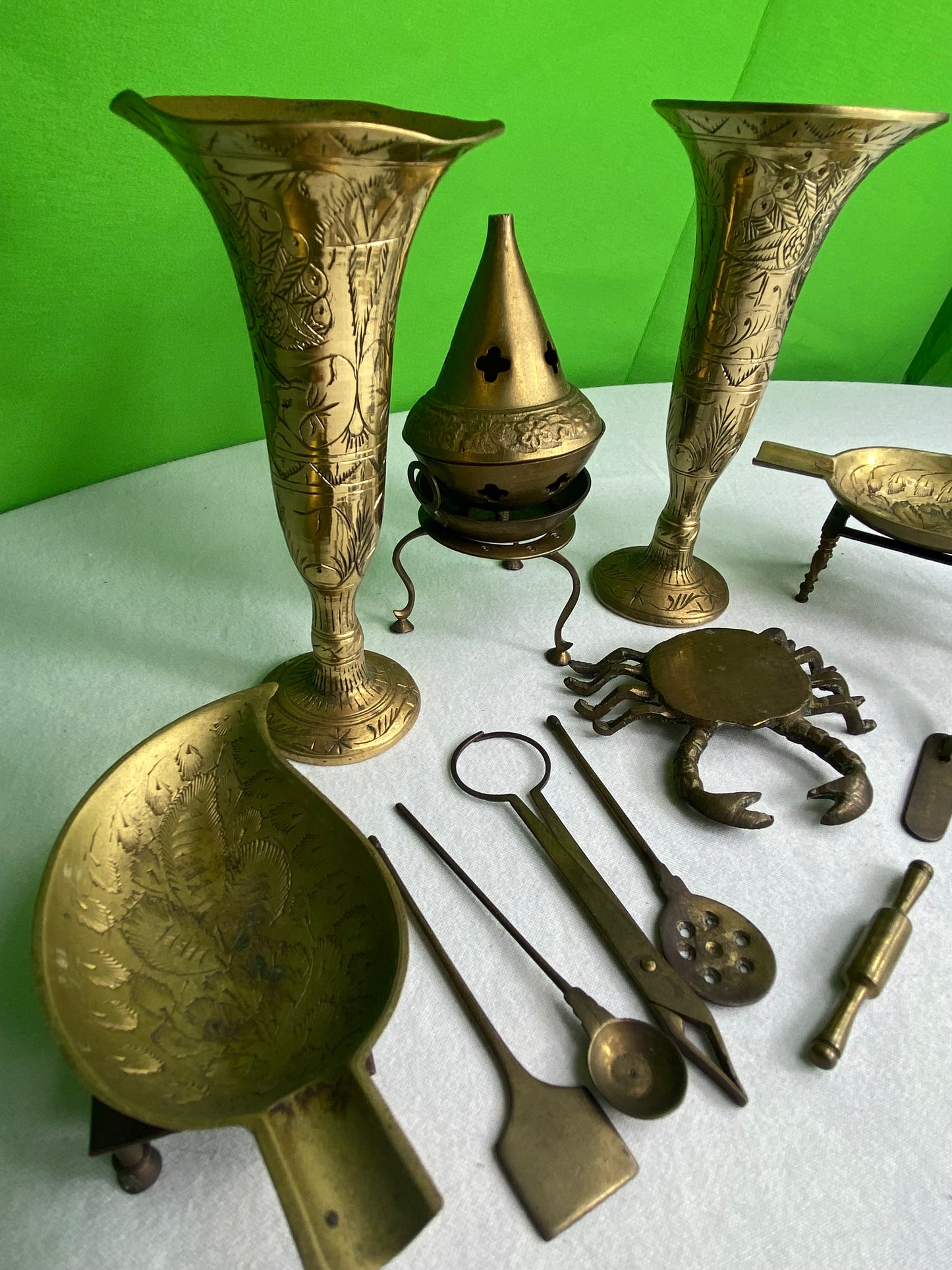 Group of Vintage Brass Figures