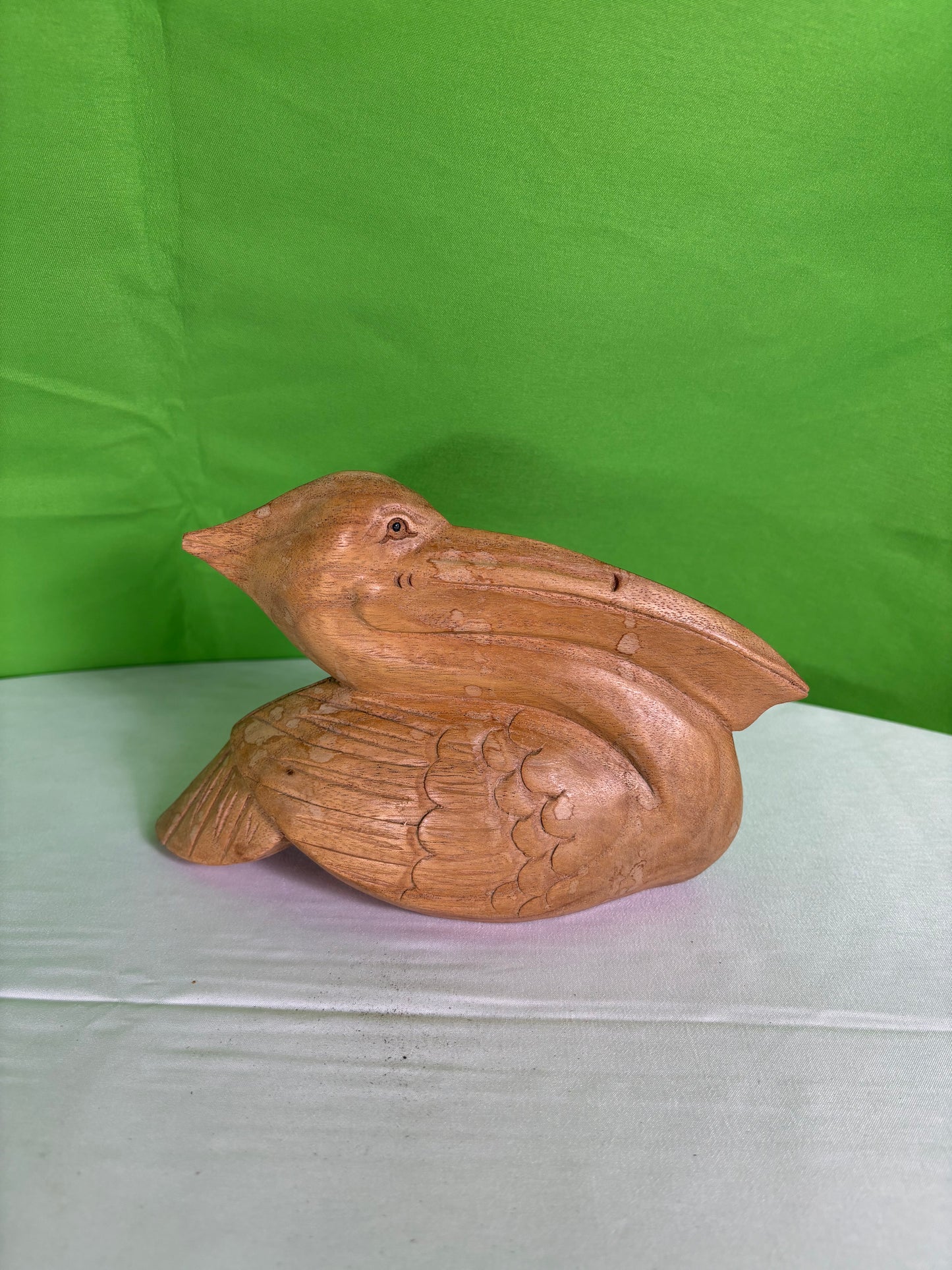 Carved Wooden Pelican Statue