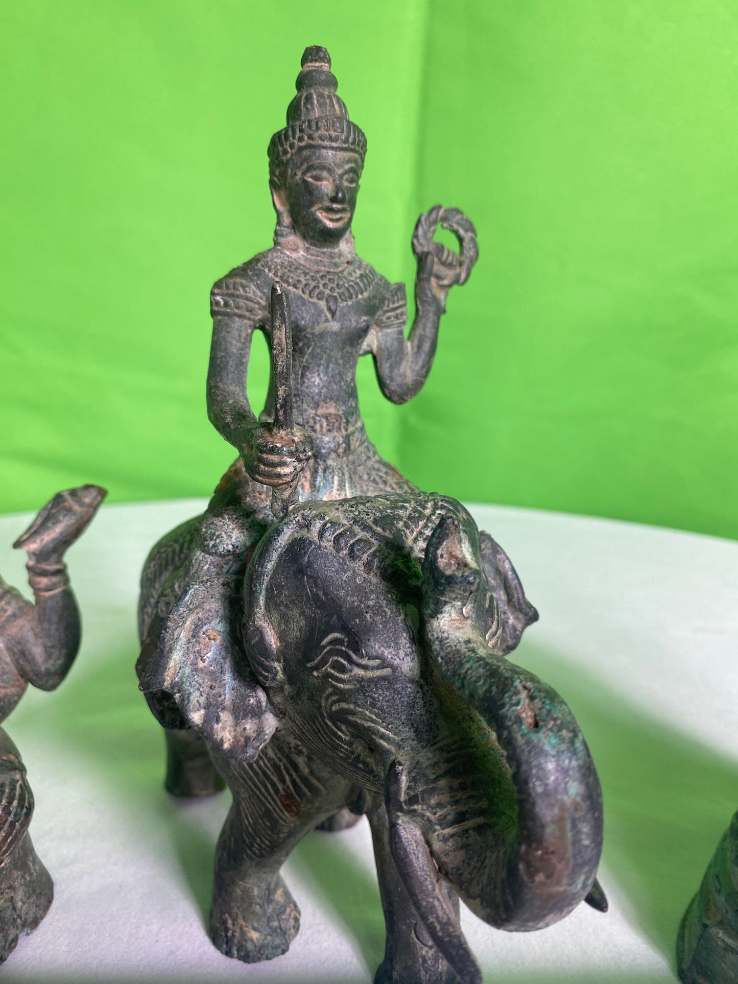 Grouping of Vintage Cast Metal Asian Figures