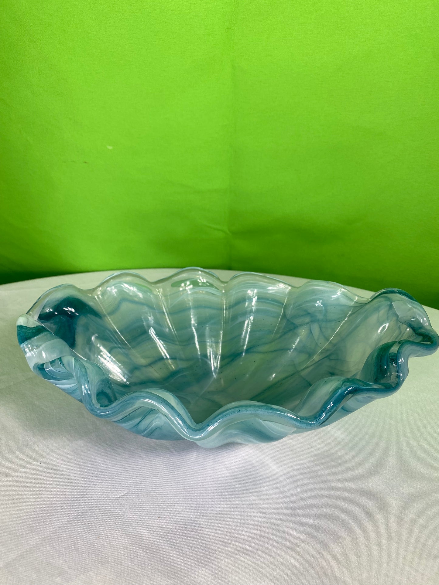 Wave Edge Glass Bowl - Colors of The Sea