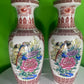 Two Very Large Asian Style Porcelain Vases With Peacocks