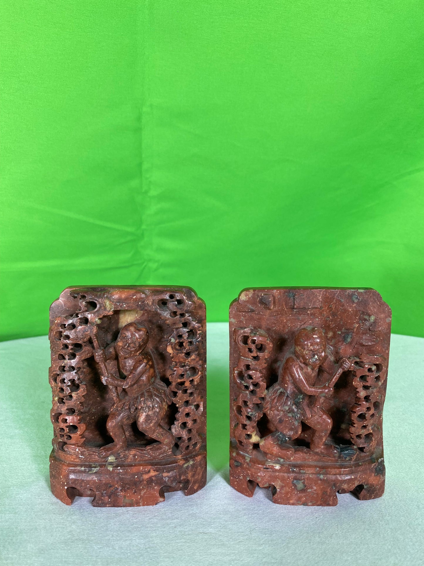 Pair of Asian Carved Bookends